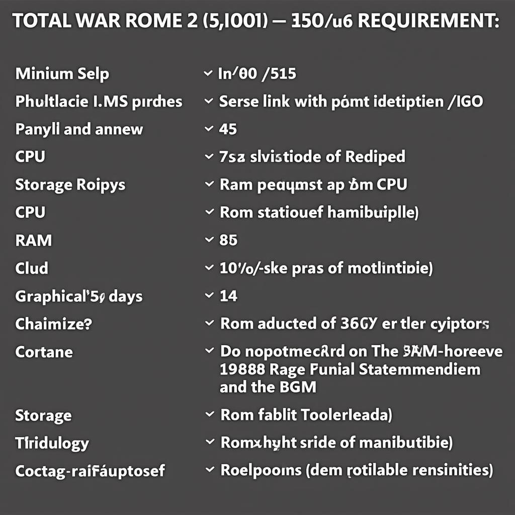 Cấu hình chơi Total War Rome 2