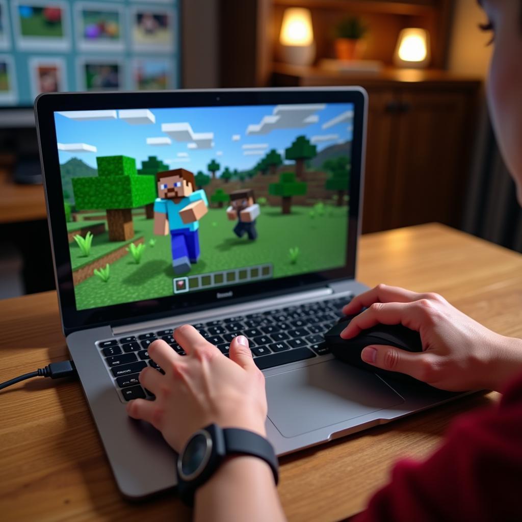 Chơi Minecraft PE trên Laptop với bàn phím và chuột