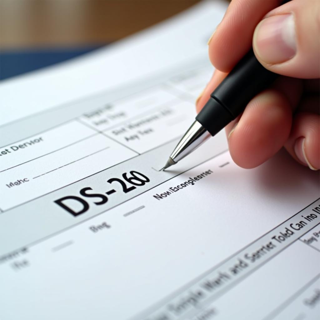 Filling out the DS-260 form accurately