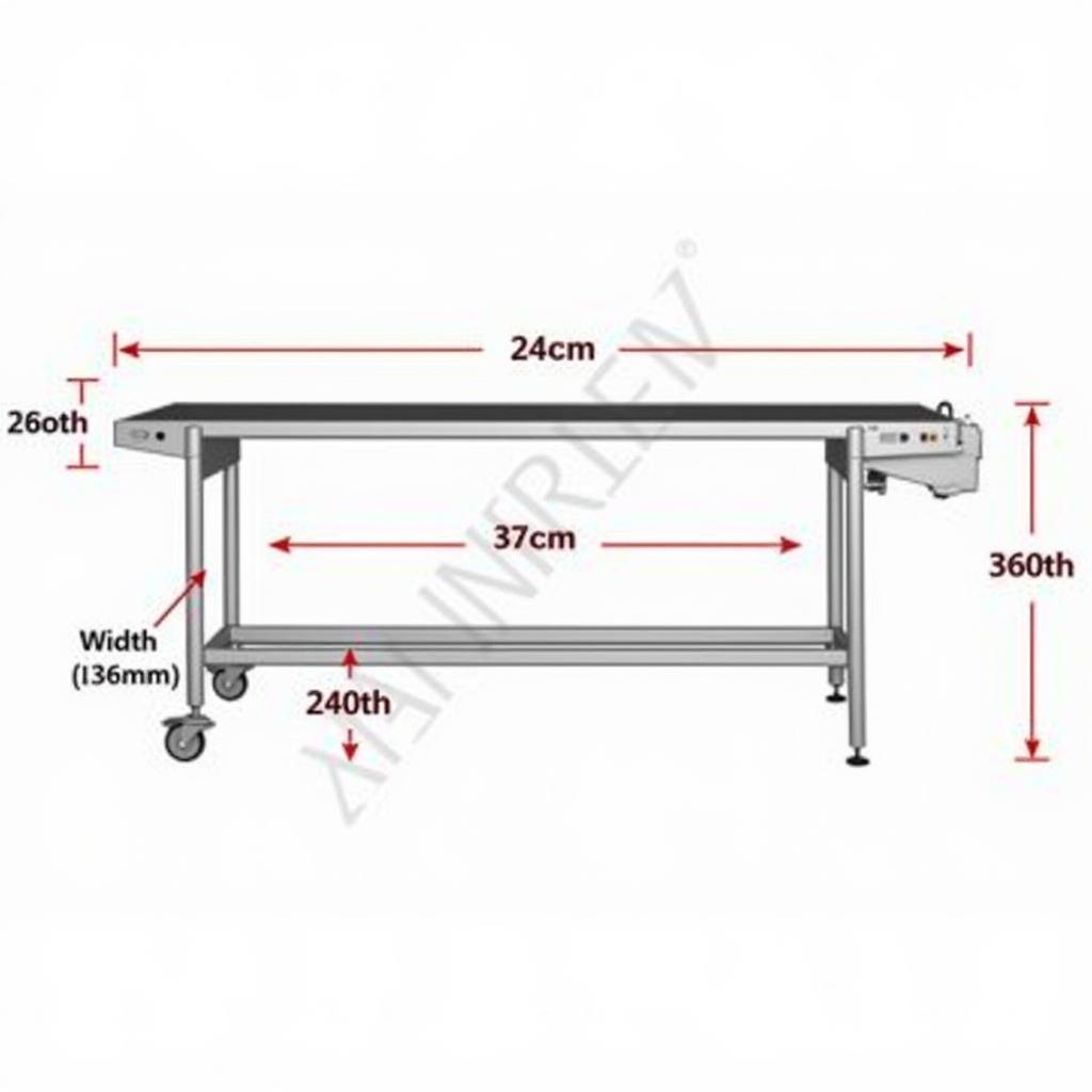 Kích thước lưới băng tải inox