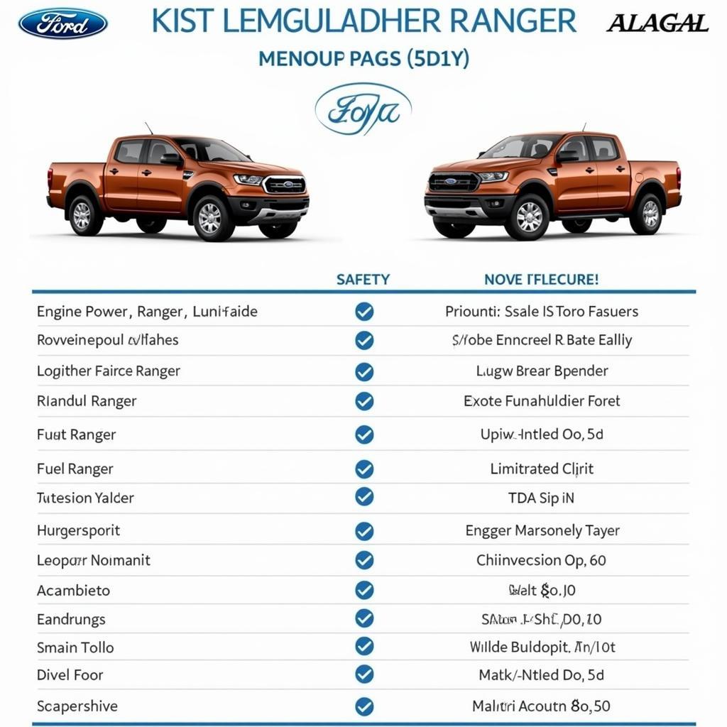 So sánh phiên bản Ford Ranger 2019