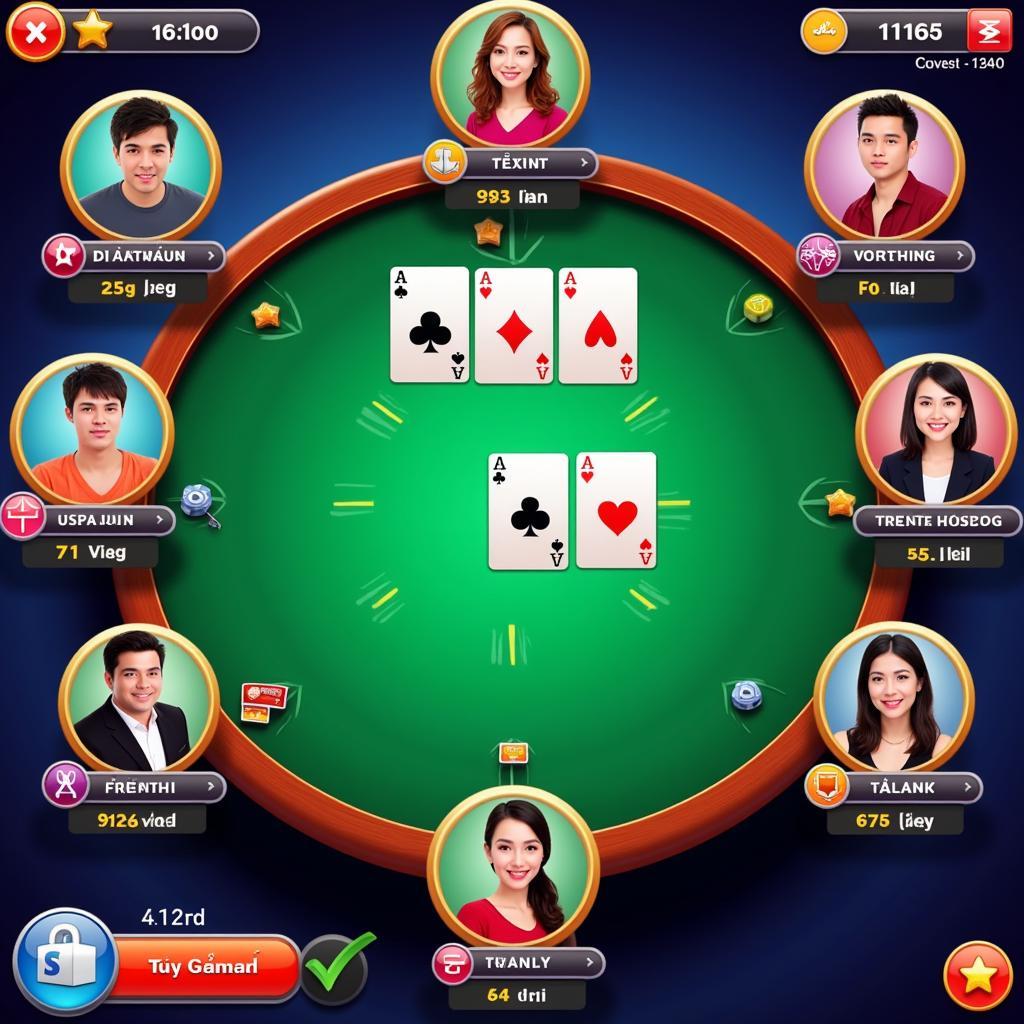 Giao diện game tứ sắc online