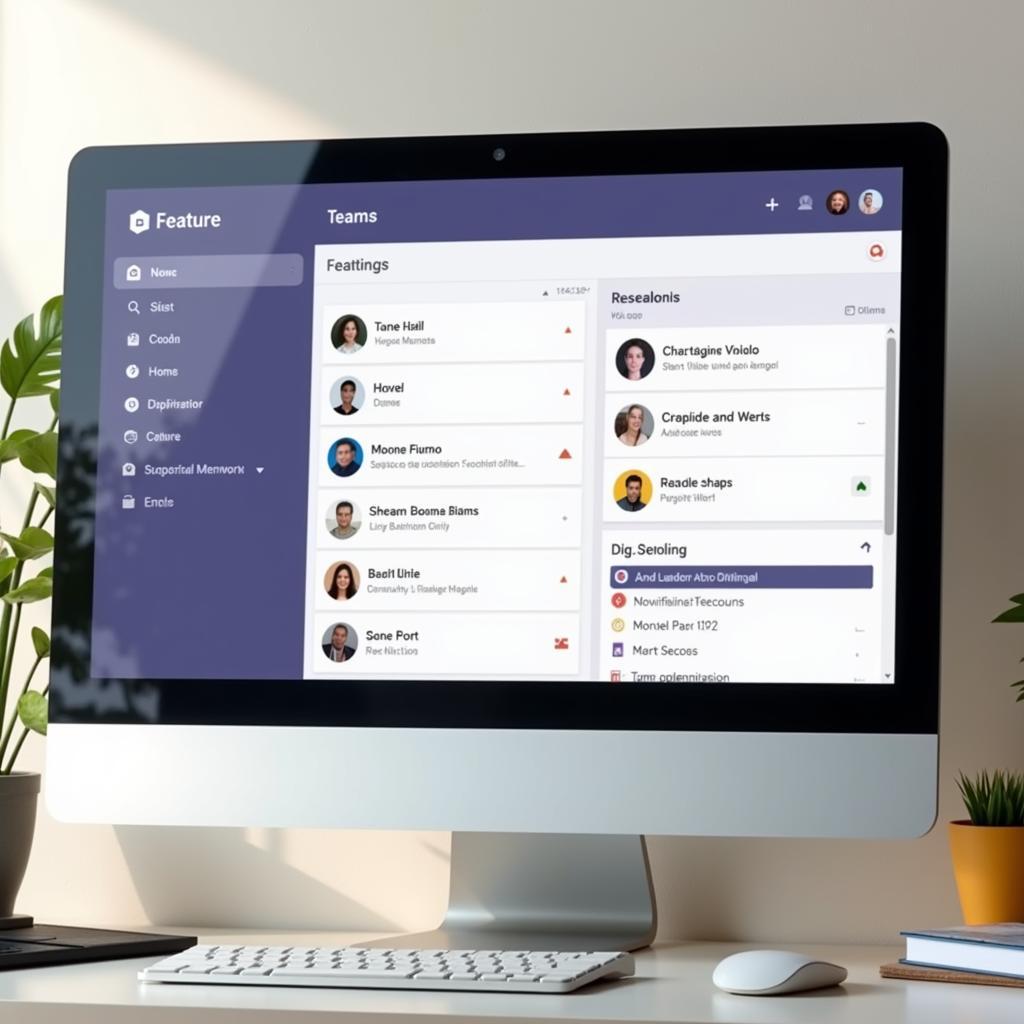 Giao diện Microsoft Teams trên máy tính