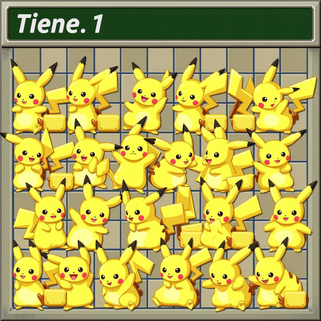 Giao diện game Pikachu cổ điển